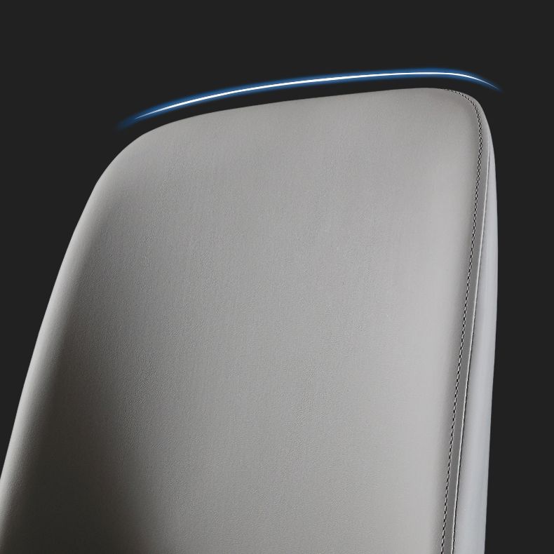 Scandinavian Style Faux Leather Side Chairs with Wooden Legs Solid Back Chair for Home Clearhalo ' kitchen&dining_furn' 'Dining Chairs' 'Dining Tables & Seating' 'dining_chair' 'furn' 'furn_dining_chair' 'Furniture' 'furniture_dining_chair' 'Kitchen & Dining Furniture' 'kitchen' 1200x1200_ca39037d-e41d-4c76-8aa0-f96f272bd0be