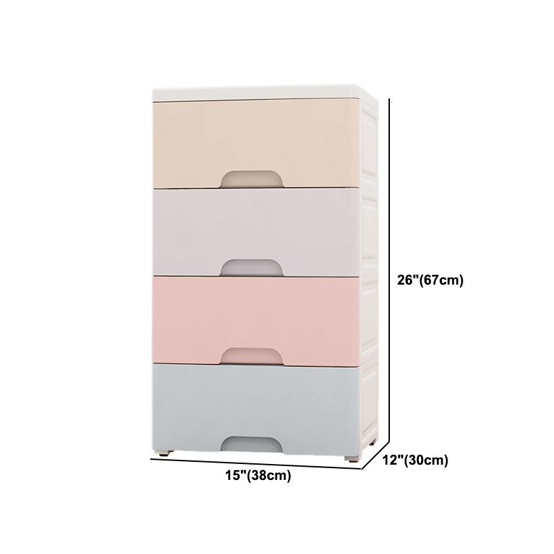 Hedendaagse plastic opbergkast met lade niet-hangende paure