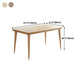 Rectangle Luxury Dining Table Wood Color Fixed Table with Beechwood Solid Wood