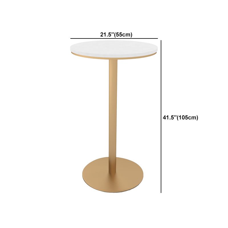 1/2/4 pièces Glam Bar Table Set Rectangle Bistro Ensemble avec haut de pierre blanc