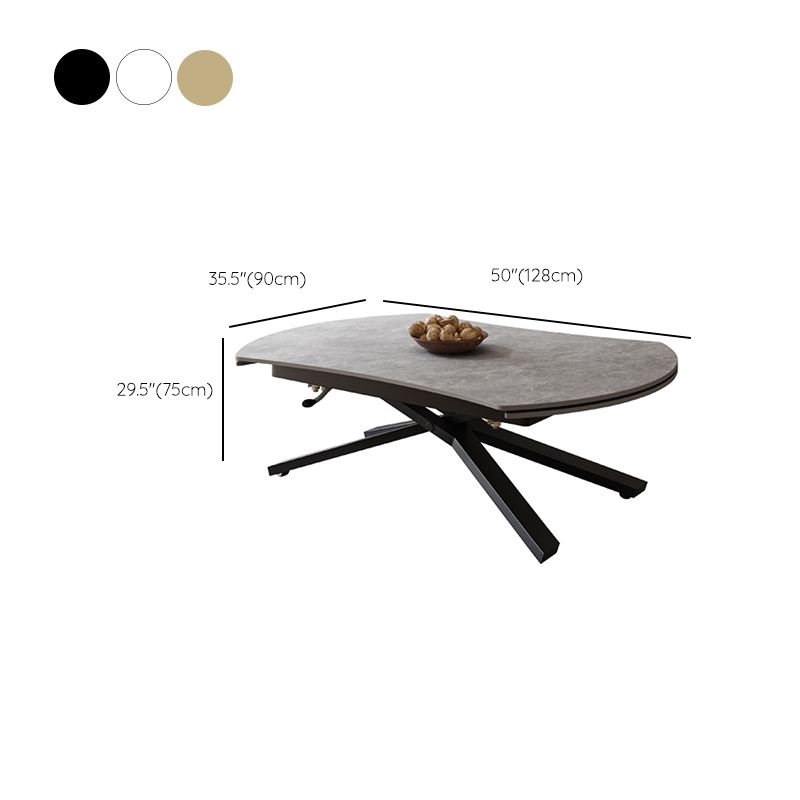 Glam 4 Legs Cocktail Table Single Stone Coffee Cocktail Table Clearhalo 'Coffee & Accent Tables' 'Coffee Tables' 'coffee_tables' 'furn' 'furn_coffee_tables' 'Furniture' 'Living Room Furniture' 1200x1200_ca3e63c8-838e-4af9-833f-dc81c9c3f948