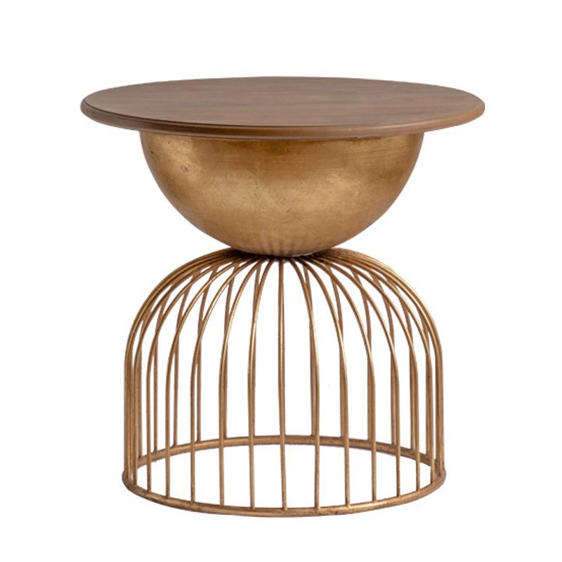 Antique Brass/Black End Table French Country Round Wood Side Table Clearhalo 'Coffee & Accent Tables' 'End & Side Tables' 'end_side_tables' 'furn' 'furn_end_side_tables' 'Furniture' 'Living Room Furniture' 1200x1200_ca3e9fca-8550-4acd-83b2-03164a4cdad4