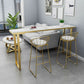Marble Top Bar Table Rectangle Contemporary Style Pub Table for Cafe Clearhalo 'Bar Furniture' 'Bar Tables' 'bar_tables' 'furn' 'furn_bar_tables' 'Furniture' 'Kitchen & Dining Furniture' 1200x1200_ca3ed29b-32ce-4739-a196-8258322bcee8