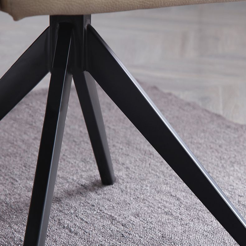 Contemporary Metal Dining Arm Chair Upholstered Dining Side Chair for Home Use Clearhalo ' kitchen&dining_furn' 'Dining Chairs' 'Dining Tables & Seating' 'dining_chair' 'furn' 'furn_dining_chair' 'Furniture' 'furniture_dining_chair' 'Kitchen & Dining Furniture' 'kitchen' 1200x1200_ca3f9074-ba8f-4a7e-8308-5e97103716ba