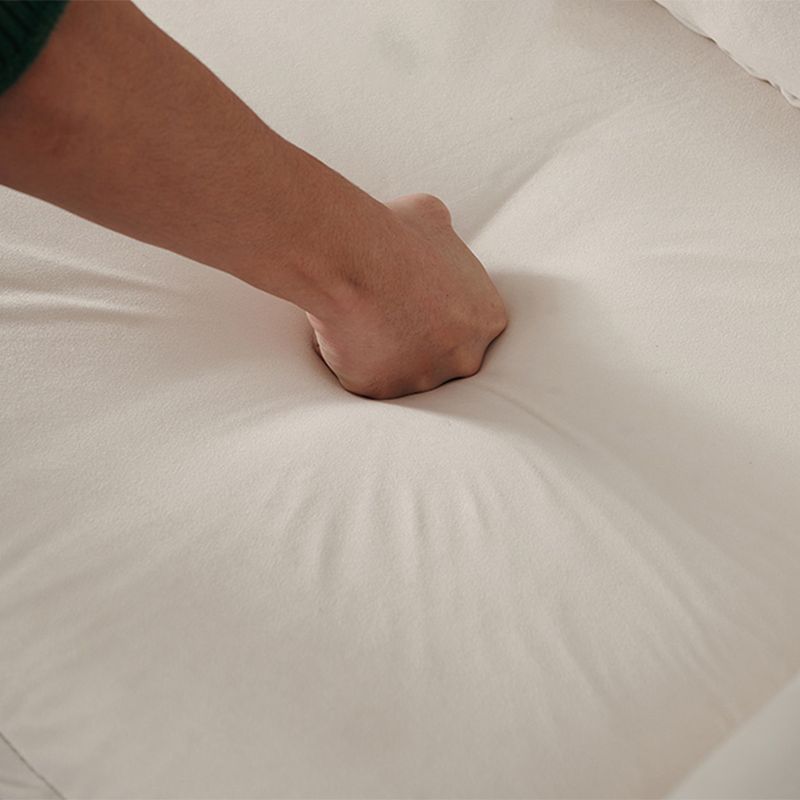 Modern 23.62" H Cotton Blend Square Arm Sofa for Living Room