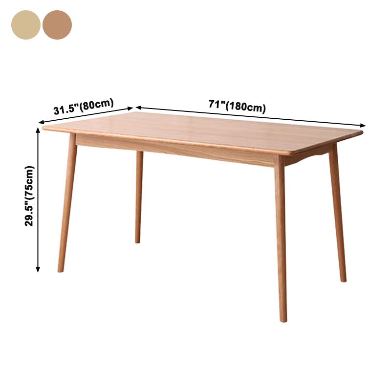 Solid Wood 4 Legs Dining Site Table Contemporary Dinette Table for Home Kitchen Clearhalo ' dining_table' 'Dining Tables & Seating' 'Dining Tables' 'furn' 'furn_dining_table' 'Furniture' 'furniture_dining_table' 'Kitchen & Dining Furniture' 'kitchen&dining_furn' 'kitchen' 'kitchen_dining_table' 1200x1200_ca4042d9-1898-4212-9f9d-3b2bb2da892d