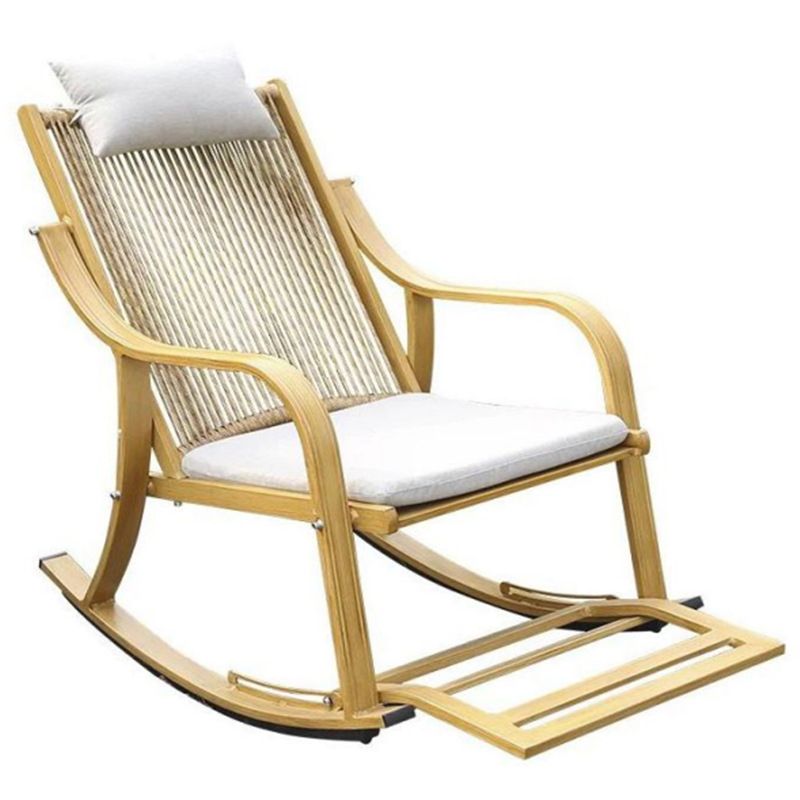 Rattan Natural Rocker Chair Modern Spindle Rocking Chair 25.2