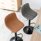 Contemporary Adjustable Height Home Stool Matte Finish Leather Barstool Clearhalo 'Bar Furniture' 'Bar Stools' 'bar_stools' 'furn' 'furn_bar_stools' 'Furniture' 'furniture_bar_stools' 'Kitchen & Dining Furniture' 1200x1200_ca44b203-2629-45d6-9d4c-67acc709a991