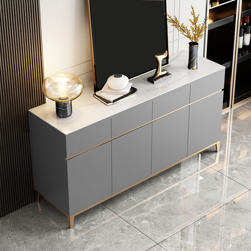 Modern Sideboard Buffet Cabinets Buffet Table with 4-Drawer and 4-Door Clearhalo 'buffet_sideboard' 'Buffets & Sideboards' 'furn' 'furn_buffet_sideboard' 'Furniture' 'Kitchen & Dining Furniture' 1200x1200_ca44dfcc-57d0-45c7-ae2a-063b6f9a2233