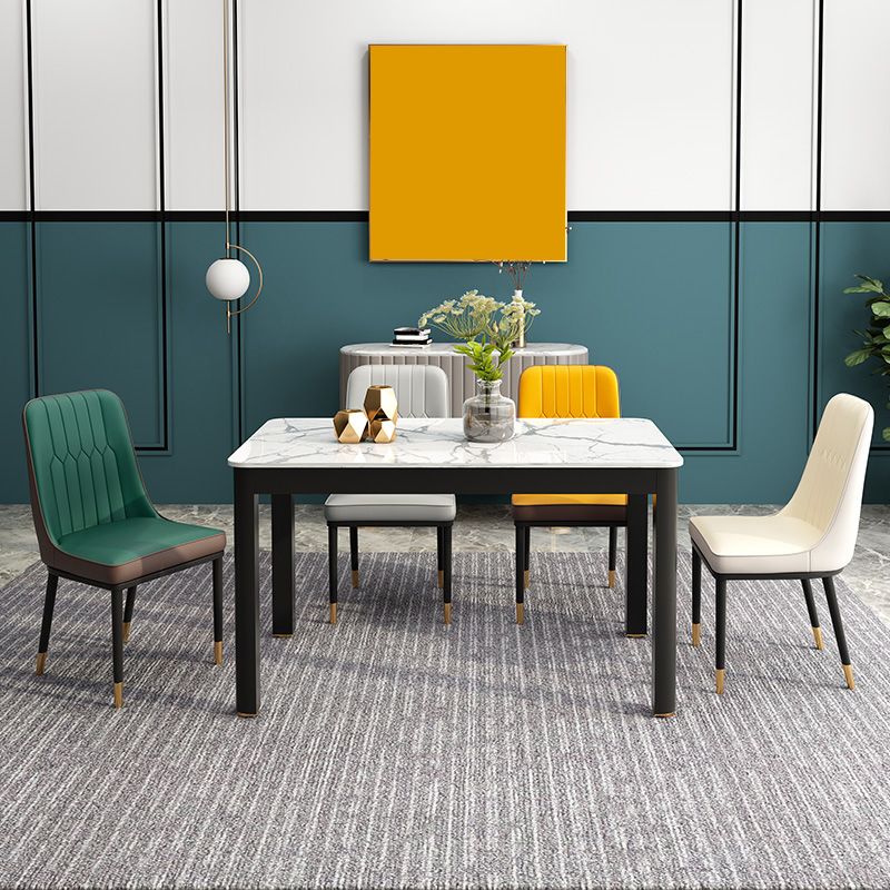 Eetkamer industriële eettafel 4 poten rechthoekige eettafel