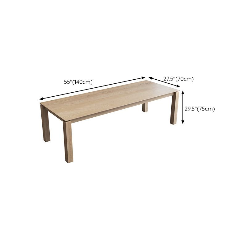 Bureau de bureau rectangulaire en bois massif 29.53 "Tall Parsons Base Writing Desk