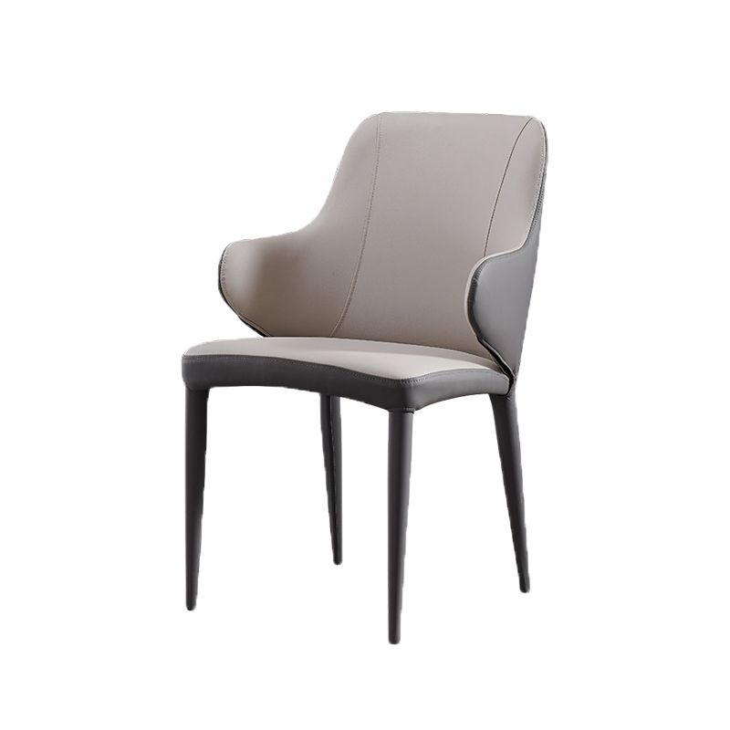 Contemporary Metal Dining Chair Upholstered Arm Chair for Restaurant Use Clearhalo 'Dining Chairs' 'Dining Tables & Seating' 'dining_chair' 'furn' 'furn_dining_chair' 'Furniture' 'Kitchen & Dining Furniture' 1200x1200_ca46d0e8-70a2-47a1-a30b-ec20acd77ff2