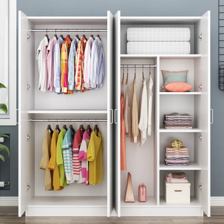 Contemporary Style Wood Wardrobe Soft Close Door Wardrobe Closet for Bedroom Clearhalo 'Armoires & Wardrobes' 'armoires_wardrobes' 'Bedroom Furniture' 'furn' 'furn_armoires_wardrobes' 'Furniture' 1200x1200_ca484377-cbc3-4560-acc1-1d48f1f6475b