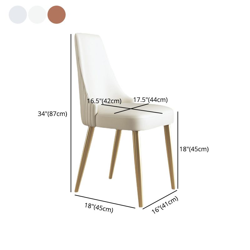 Nordic Style Dining Chairs Armless Side Chair for Kitchen with Metal Legs Clearhalo ' kitchen&dining_furn' 'Dining Chairs' 'Dining Tables & Seating' 'dining_chair' 'furn' 'furn_dining_chair' 'Furniture' 'furniture_dining_chair' 'Kitchen & Dining Furniture' 'kitchen' 1200x1200_ca4932cf-aa3c-46f5-927a-ccd31ab80d12