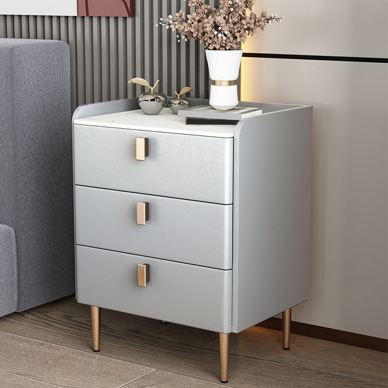 Comodini moderni da 20 "W 24,5" H comodino in pietra con 3-cassetti