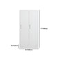Modern Style Wardrobe White Metal Wardrobe Closet with Locks