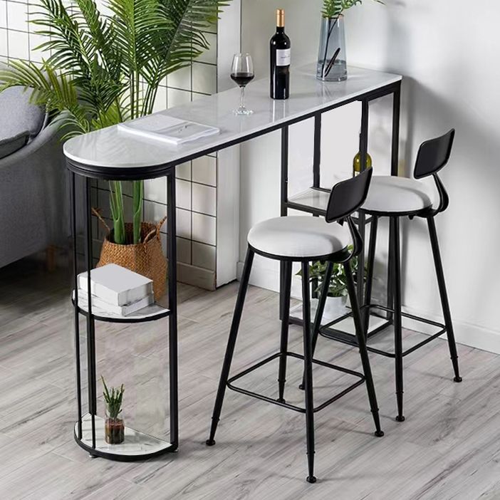 Modern Stone Bar Dining Table Specialty Bar Table for Small Places Clearhalo 'Bar Furniture' 'Bar Tables' 'bar_tables' 'furn' 'furn_bar_tables' 'Furniture' 'Kitchen & Dining Furniture' 1200x1200_ca49f963-9610-4746-a95a-b7dec369726d