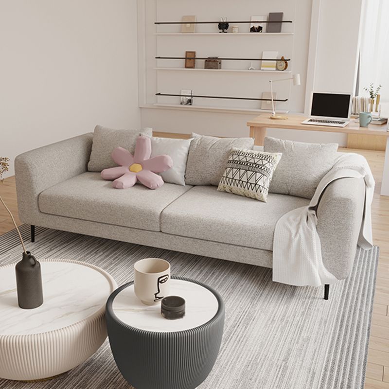 Modern Cotton Square Arm Sofa Pillow Back Settee for Living Room Clearhalo 'furn' 'furn_sofas' 'Furniture' 'furniture_sofas' 'Living Room Furniture' 'Sofa' 'sofas' 1200x1200_ca4a515e-5a96-4044-a58c-2015200d36dd