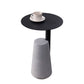 Round Iron Top End Table Concrete Pedestal Sofa Side Accent Table