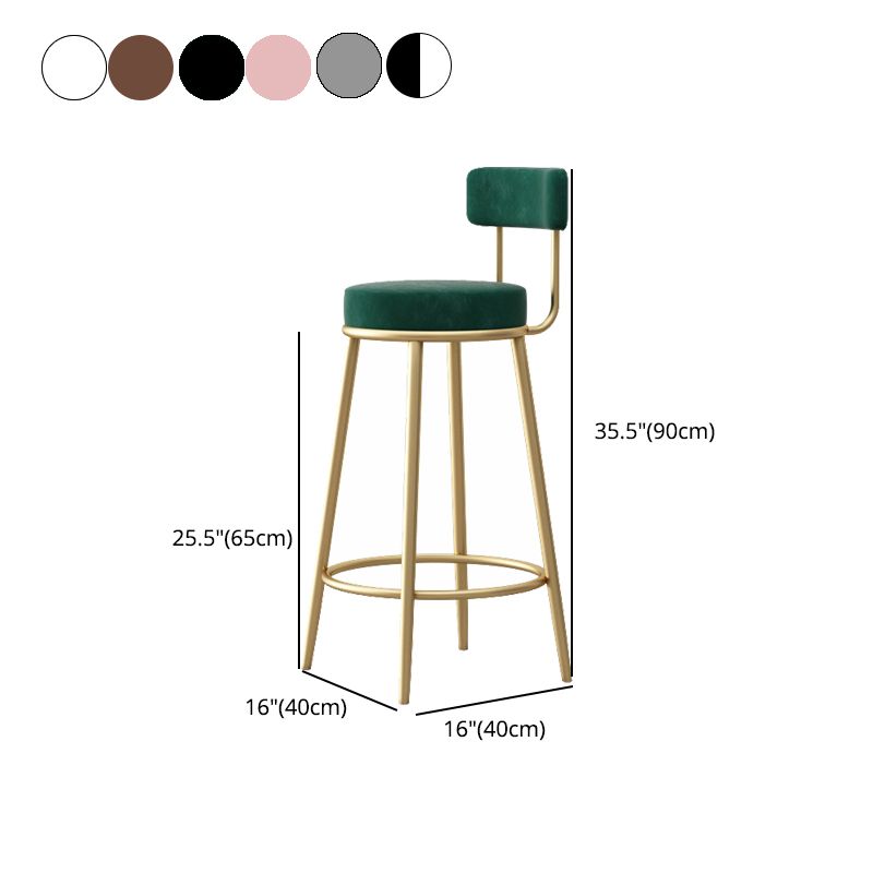 Scandinavian Design Upholstered Armless Stools for Home Low Back Barstools with Metal Legs Clearhalo 'Bar Furniture' 'Bar Stools' 'bar_stools' 'furn' 'furn_bar_stools' 'furniture_bar_stools' 'Kitchen & Dining Furniture' 'kitchen&dining_furn' 'kitchen' 'kitchen_furn' Furniture' 1200x1200_ca4c297a-cbbb-467e-9a81-1e8ca2de7094
