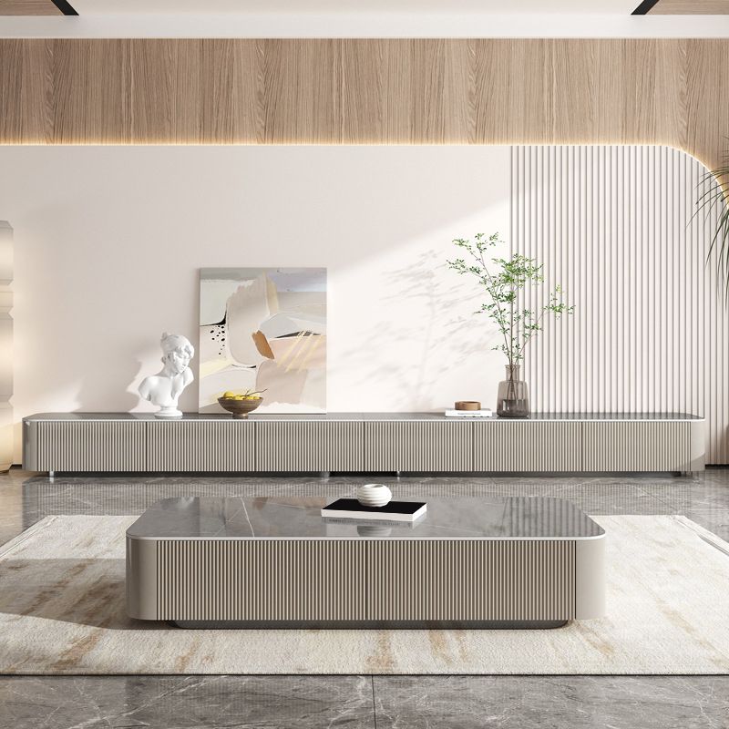Pedestal Glam Coffee Table Rectangle Slate Single Coffee Table with Drawer Clearhalo 'Coffee & Accent Tables' 'Coffee Tables' 'coffee_tables' 'furn' 'furn_coffee_tables' 'Furniture' 'Living Room Furniture' 1200x1200_ca4cafd7-2bce-41b1-95af-e631057c1d54