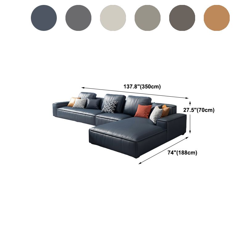 Noordse stationaire faux leer verzonken arm woonkamer sofa chaise