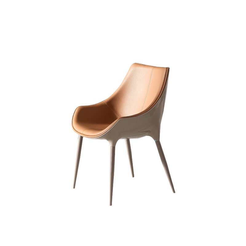 Faux Leather Kitchen Chair Metal Base Dining Chair for Living Room Clearhalo 'Dining Chairs' 'Dining Tables & Seating' 'dining_chair' 'furn' 'furn_dining_chair' 'Furniture' 'Kitchen & Dining Furniture' 1200x1200_ca4e2b3e-64d0-4697-90b0-c71e2d9a52f1