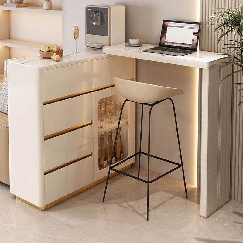 Contemporary Style Rectangle Bar Height Pub Table for Living Room Clearhalo 'Bar Furniture' 'Bar Tables' 'bar_tables' 'furn' 'furn_bar_tables' 'Furniture' 'Kitchen & Dining Furniture' 1200x1200_ca5044a6-5257-492f-90d4-1d285143a70c