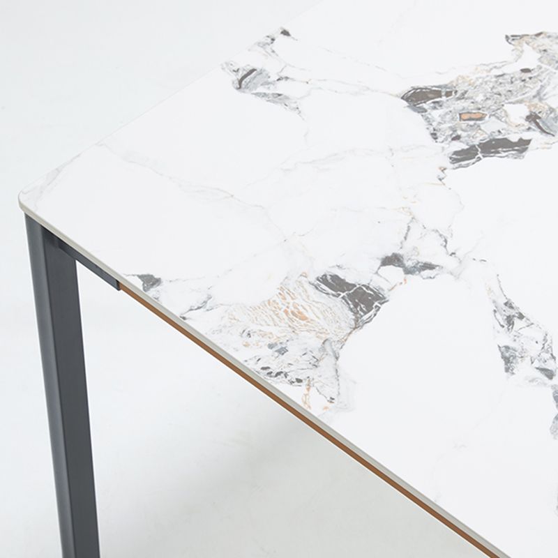 Stile contemporaneo 1/5/7 pezzi Panchina da pranzo in pietra rettangolare set per casa