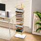 Etagere Metal Bookshelf Contemporary Open Back Bookcase with Shelves