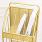 Contemporary Metal Bookcase Standard 3 Shelves Open Back Bookshelf