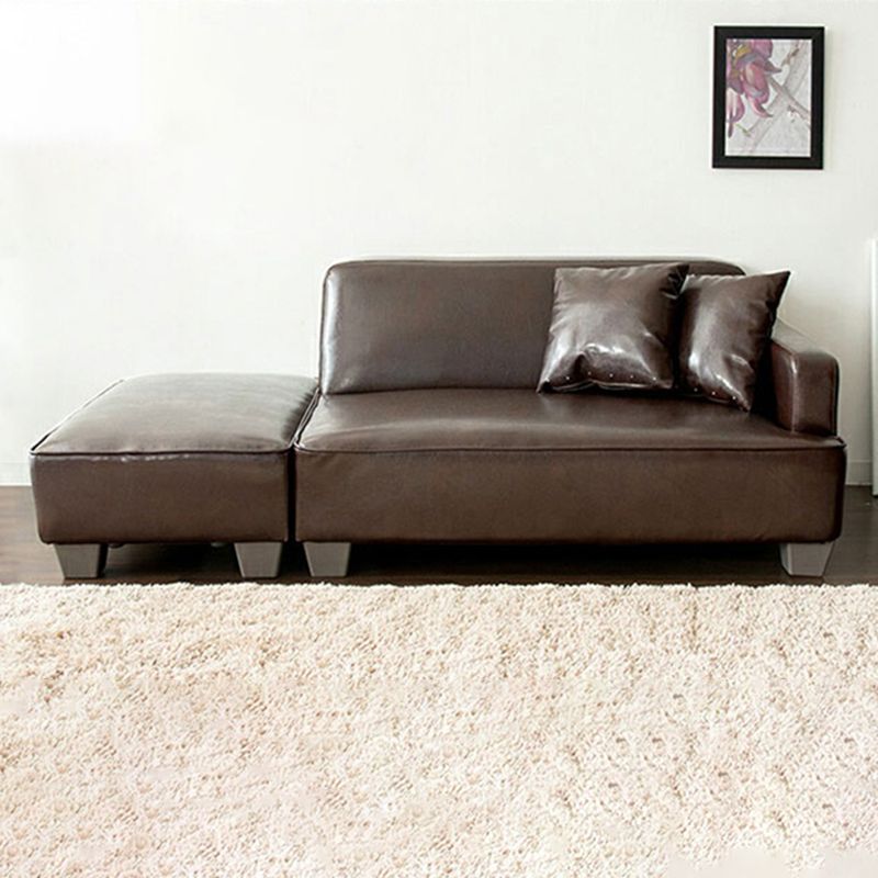 Sezioni a braccio quadrato contemporaneo 43.3 "l loveat con poggiapiedi