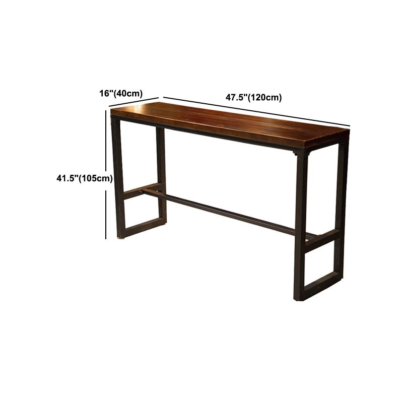 Juego de mesa y taburete de Bar rectangular industrial, juego de comedor de madera para Pub de interior, 1/2/7 piezas