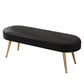 Banc de banc rembourré contemporain avec des jambes en métal avec des jambes métalliques