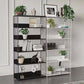 Modern Open Storage Bookcase 12" W Iron Frame Bookshelf with Shelves Clearhalo 'Bookcases' 'furn' 'furn_bookcases' 'Furniture' 'Office Furniture' 1200x1200_ca54a5c5-95f3-44f1-95df-4827c3ef6a9d