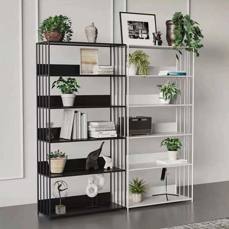 Modern Open Storage Bookcase 12" W Iron Frame Bookshelf with Shelves Clearhalo 'Bookcases' 'furn' 'furn_bookcases' 'Furniture' 'Office Furniture' 1200x1200_ca54a5c5-95f3-44f1-95df-4827c3ef6a9d