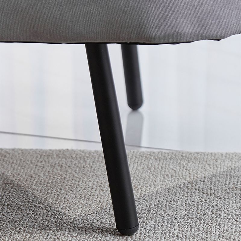 コンテンポラリーコットンブレンドシングルアームタイトバックライトグレーソファセット