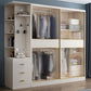 White Engineered Wood Wardrobe Closet Sliding Wardrobe Armoire Clearhalo 'Armoires & Wardrobes' 'armoires_wardrobes' 'Bedroom Furniture' 'furn' 'furn_armoires_wardrobes' 'Furniture' 1200x1200_ca54d3c0-f4e7-4e78-b3e9-cd28774e87d6