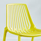 Glam Style Dining Room Chair Plastic Slat Back Chair for Indoor