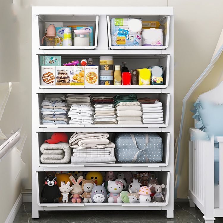 Contemporary Bedroom Wardrobe Plastic Drawers Storage Armoire Clearhalo 'Armoires & Wardrobes' 'armoires_wardrobes' 'Bedroom Furniture' 'furn' 'furn_armoires_wardrobes' 'Furniture' 1200x1200_ca551434-b3b5-43d5-87ea-c9a4c850e4bb