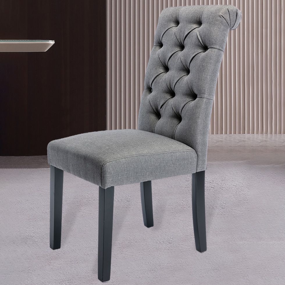 Modern Solid Back Kitchen Dining Side Chair with Black Wood Legs Dining Side Chair Clearhalo ' kitchen&dining_furn' 'Dining Chairs' 'Dining Tables & Seating' 'dining_chair' 'furn' 'furn_dining_chair' 'Furniture' 'furniture_dining_chair' 'Kitchen & Dining Furniture' 'kitchen' 1200x1200_ca559495-a7e1-48f5-88f2-308ac536e050
