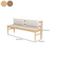 Contemporary Solid Wood Bench Cushioned Backrest Seating Bench with 4 Legs Clearhalo 'Benches' 'Chairs & Seating' 'furn' 'furn_benches' 'Furniture' 'Living Room Furniture' 1200x1200_ca55f4cd-cb45-4bac-b749-f2c3af398561