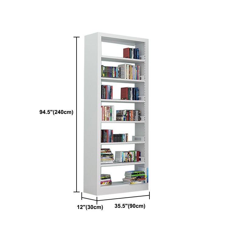 Rectangle Etagere Bookshelf Modern Metal Open Bookcase with Shelves