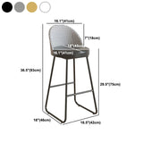Leather Counter Stool Bucket Modern Footrest Counter & Bar Stool for Coffee Shop Clearhalo 'Bar Furniture' 'Bar Stools' 'bar_stools' 'furn' 'furn_bar_stools' 'Furniture' 'furniture_bar_stools' 'Kitchen & Dining Furniture' 1200x1200_ca58dc6a-2af0-4b16-a4fc-d8daaee30996