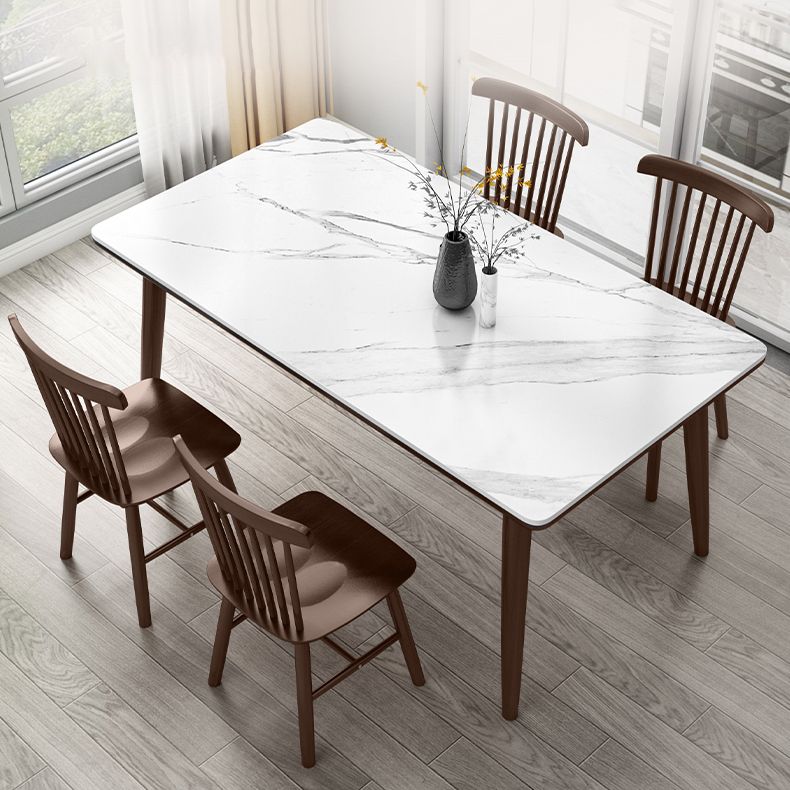 Modern Style Home Sintered Stone Dining Table Rectangle Shape Table with Wood Base Clearhalo ' dining_table' 'Dining Tables & Seating' 'Dining Tables' 'furn' 'furn_dining_table' 'Furniture' 'furniture_dining_table' 'Kitchen & Dining Furniture' 'kitchen&dining_furn' 'kitchen' 'kitchen_dining_table' 1200x1200_ca59783d-b8b9-4c93-85ac-9a6326e0ff05