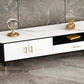 Glam Style TV Stand White Colour Stone TV Console with Open Storage Clearhalo 'furn' 'furn_tv_stands_entertainment_centers' 'Furniture' 'Living Room Furniture' 'TV Stands & Entertainment Centers' 'TV Stands & Media Storage Furniture' 'tv_stands_entertainment_centers' 1200x1200_ca5a69f2-e89f-4d0a-9d18-e4bbafe3f5a6