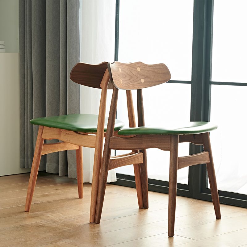 Zeitgenössischer Innenholz offen gepolsterte Seitenstuhl offen