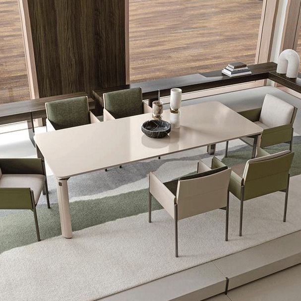 Faux Leather Contemporary Dining Room Chair Matte Finish Solid Back Dining Arm Chair Clearhalo ' kitchen&dining_furn' 'Dining Chairs' 'Dining Tables & Seating' 'dining_chair' 'furn' 'furn_dining_chair' 'Furniture' 'furniture_dining_chair' 'Kitchen & Dining Furniture' 'kitchen' 1200x1200_ca5d0be0-14a2-4fbf-aaa8-92ff2fd16c15