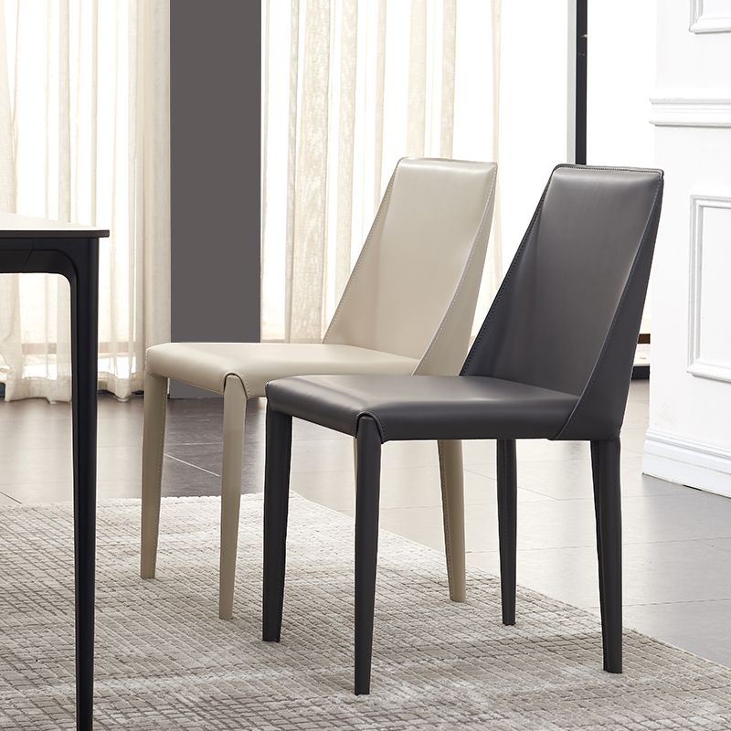 Contemporary Kitchen Dining Chairs Faux Leather Dining Chairs Clearhalo 'Dining Chairs' 'Dining Tables & Seating' 'dining_chair' 'furn' 'furn_dining_chair' 'Furniture' 'Kitchen & Dining Furniture' 1200x1200_ca5e80fc-3447-49e7-bdac-18bac3a294a1