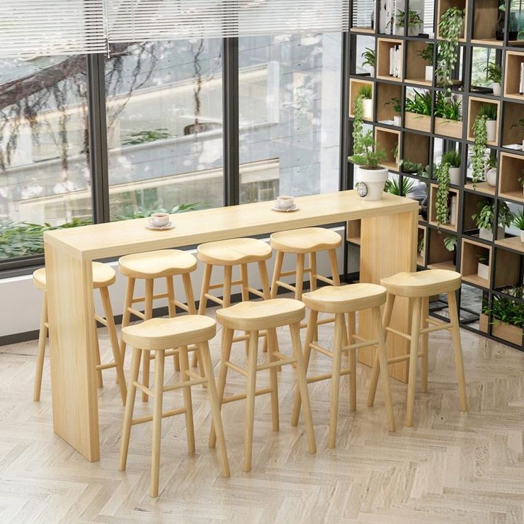 Rectangle Solid Wood Top Counter Table 42-inch Height Simple Bar Table Clearhalo 'Bar Furniture' 'Bar Tables' 'bar_tables' 'furn' 'furn_bar_tables' 'Furniture' 'furniture_bar_tables' 'Kitchen & Dining Furniture' 1200x1200_ca5ef23d-1e06-4f81-8097-1ab0b70a2cfa